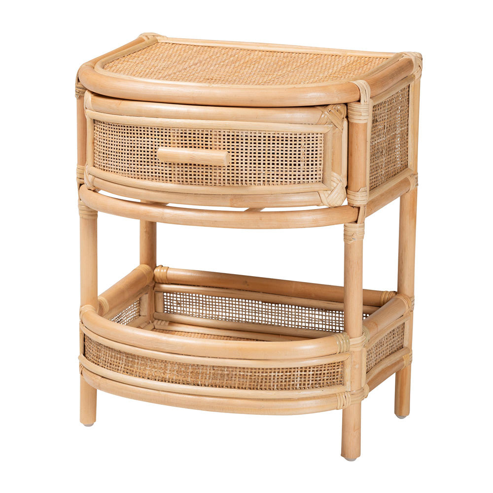 bali & pari - Divitia Nightstand in Natural - WS065-Natural Rattan-NS view 1