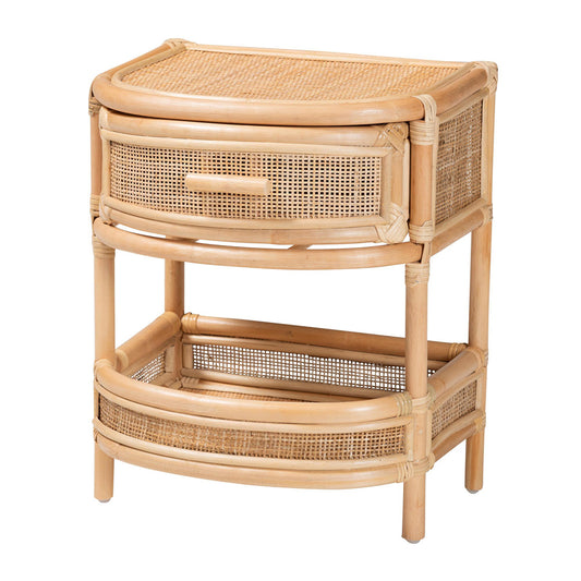 bali & pari - Divitia Nightstand in Natural - WS065-Natural Rattan-NS view 1