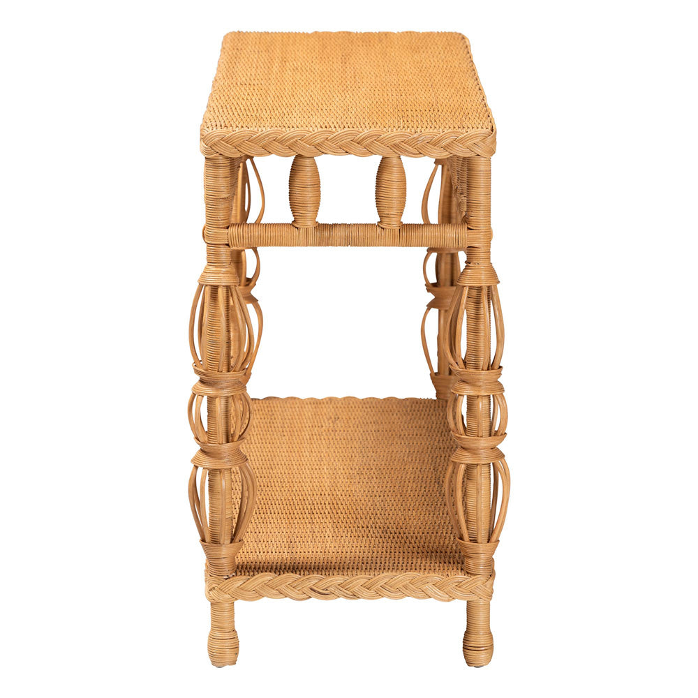 bali & pari  - Dolby Console Table in Light Honey - Dolby-Light Honey/Rattan-Console Table view 3