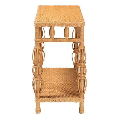bali & pari  - Dolby Console Table in Light Honey - Dolby-Light Honey/Rattan-Console Table view 3