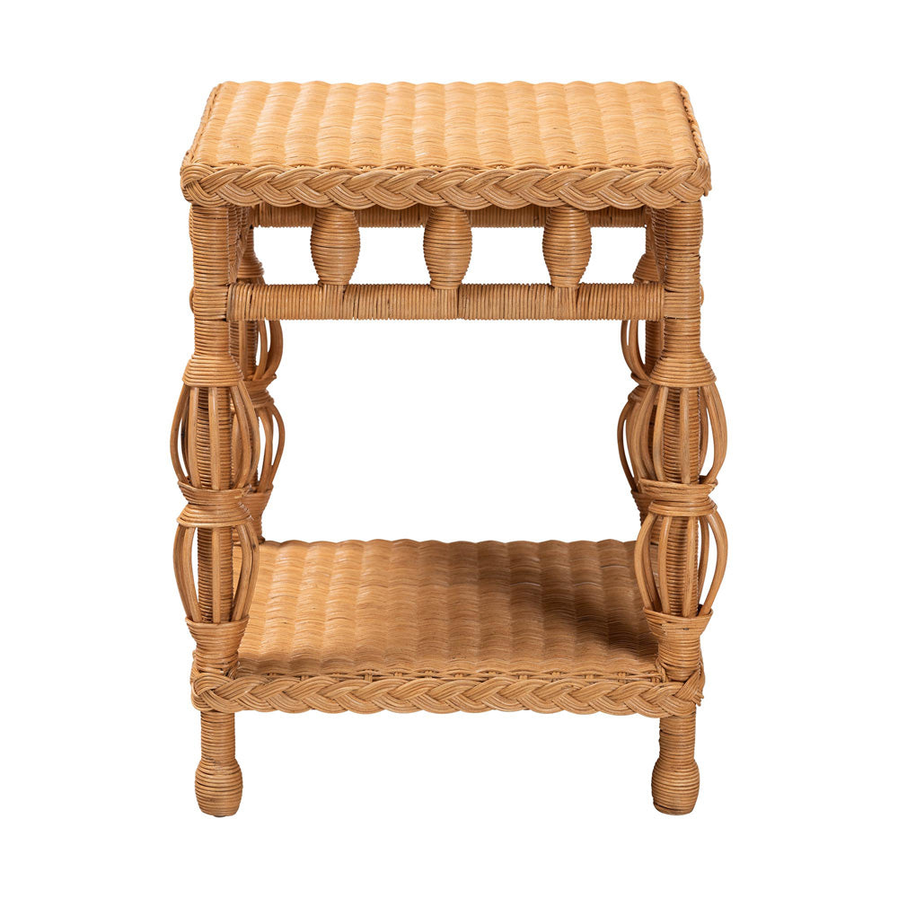 bali & pari - Dolby End Table in Light Honey - Dolby-Light Honey/Rattan-End Table view 3