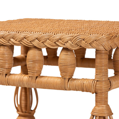 bali & pari - Dolby End Table in Light Honey - Dolby-Light Honey/Rattan-End Table view 4