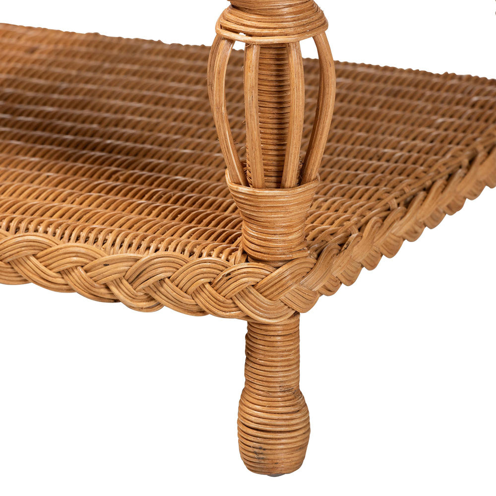 bali & pari - Dolby End Table in Light Honey - Dolby-Light Honey/Rattan-End Table view 5