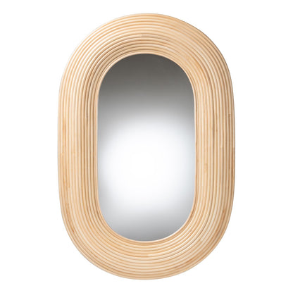 bali & pari - Drucilla Mirror in Natural Brown - RMWH02-Rattan Mirror view 1