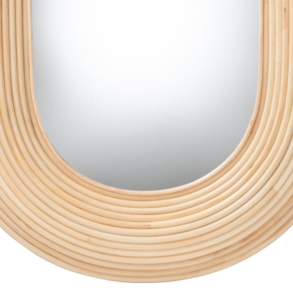 bali & pari - Drucilla Mirror in Natural Brown - RMWH02-Rattan Mirror view 3
