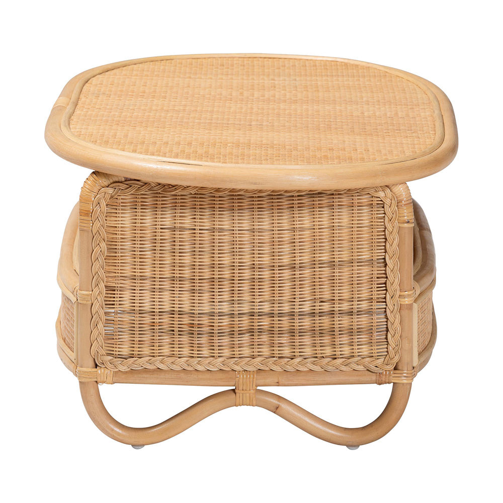 bali & pari  - Dyna Coffee Table in Natural - Dyna Oval-Natural Wild-Rattan-CT view 3