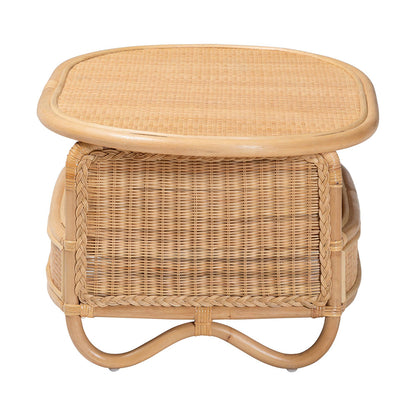 bali & pari  - Dyna Coffee Table in Natural - Dyna Oval-Natural Wild-Rattan-CT view 3