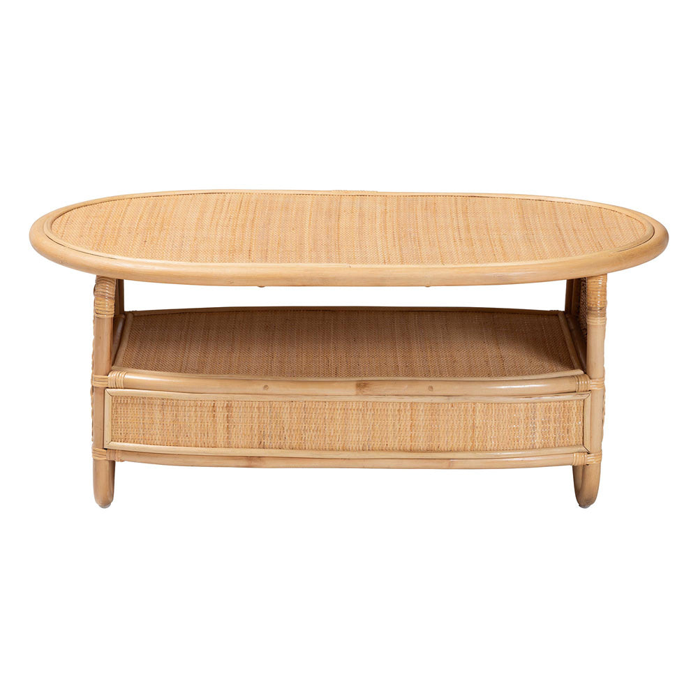 bali & pari  - Dyna Coffee Table in Natural - Dyna Oval-Natural Wild-Rattan-CT view 4