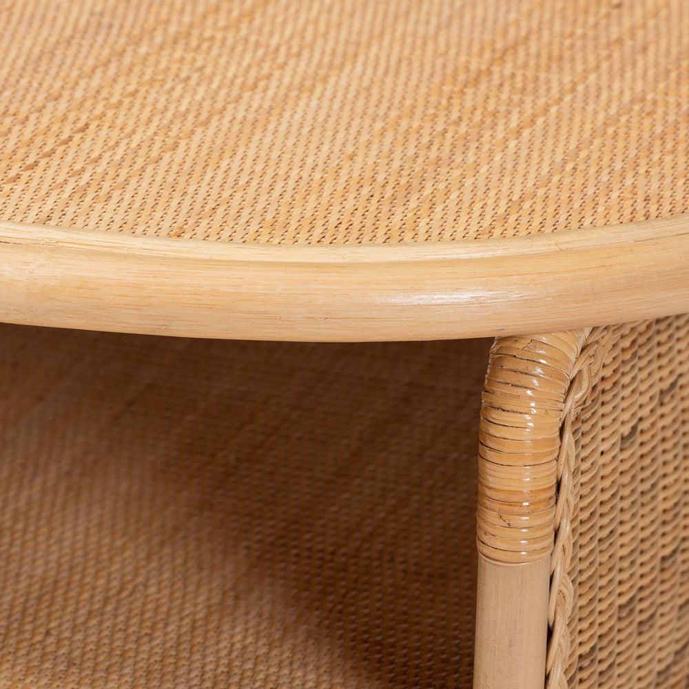 bali & pari  - Dyna Coffee Table in Natural - Dyna Oval-Natural Wild-Rattan-CT view 5