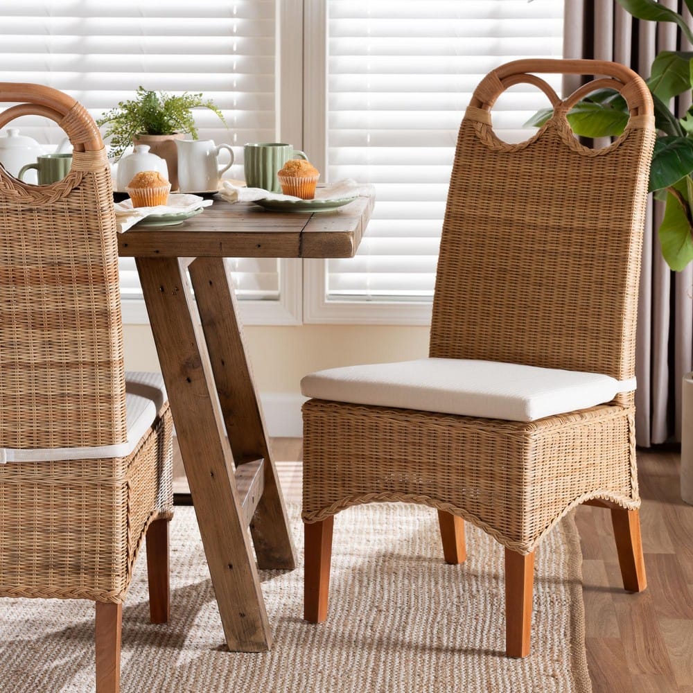 bali & pari  - Dyna Dining Chair in Natural - Dyna-Natural Wild-Wood/Rattan-Cushion-DC view 8