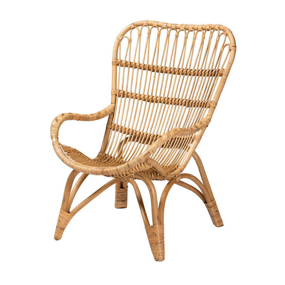 bali & pari - Earvin Chair in Natural Brown - DC8005-Rattan-CC view 1