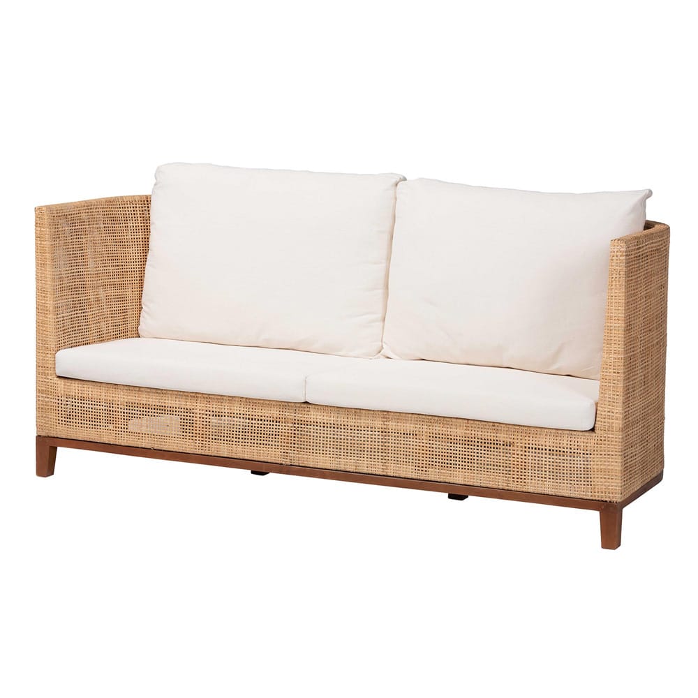 bali & pari  - Edda Sofa in Natural - Edda-Natural-Rattan/Wooden-Cushion-Sofa view 1