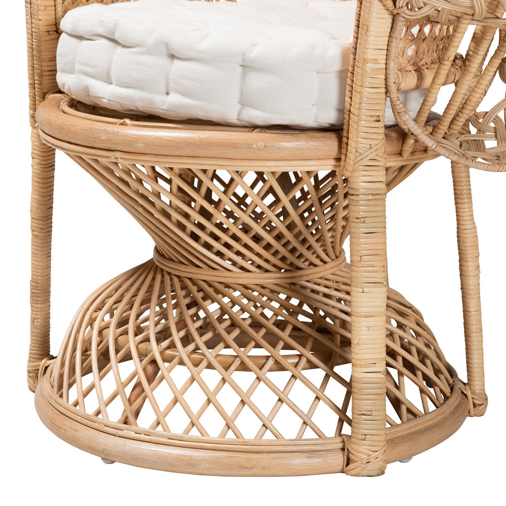 bali & pari - Ediva Peacock Accent Chair in White/Natural Brown - Peacock-001-Rattan-AC view 6