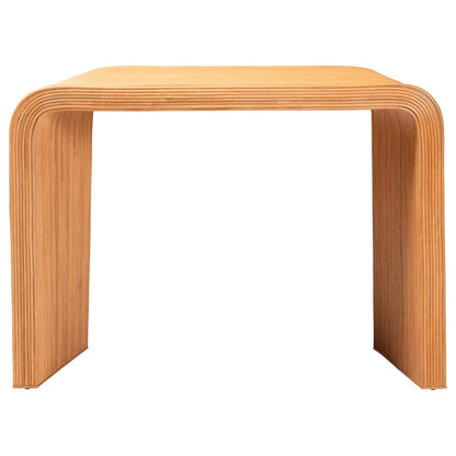 bali & pari - Eilis Console Table in Light Honey - Waterfall Model 2-Light Honey-Rattan-Console Table view 3
