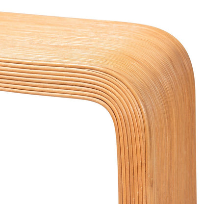 bali & pari - Eilis Console Table in Light Honey - Waterfall Model 2-Light Honey-Rattan-Console Table view 6