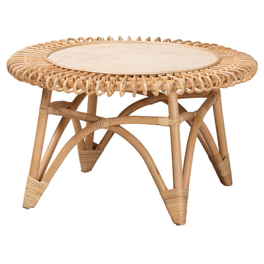 bali & pari - Elani Coffee Table in Natural Brown/Light Brown - DC8012-Rattan-CT view 1