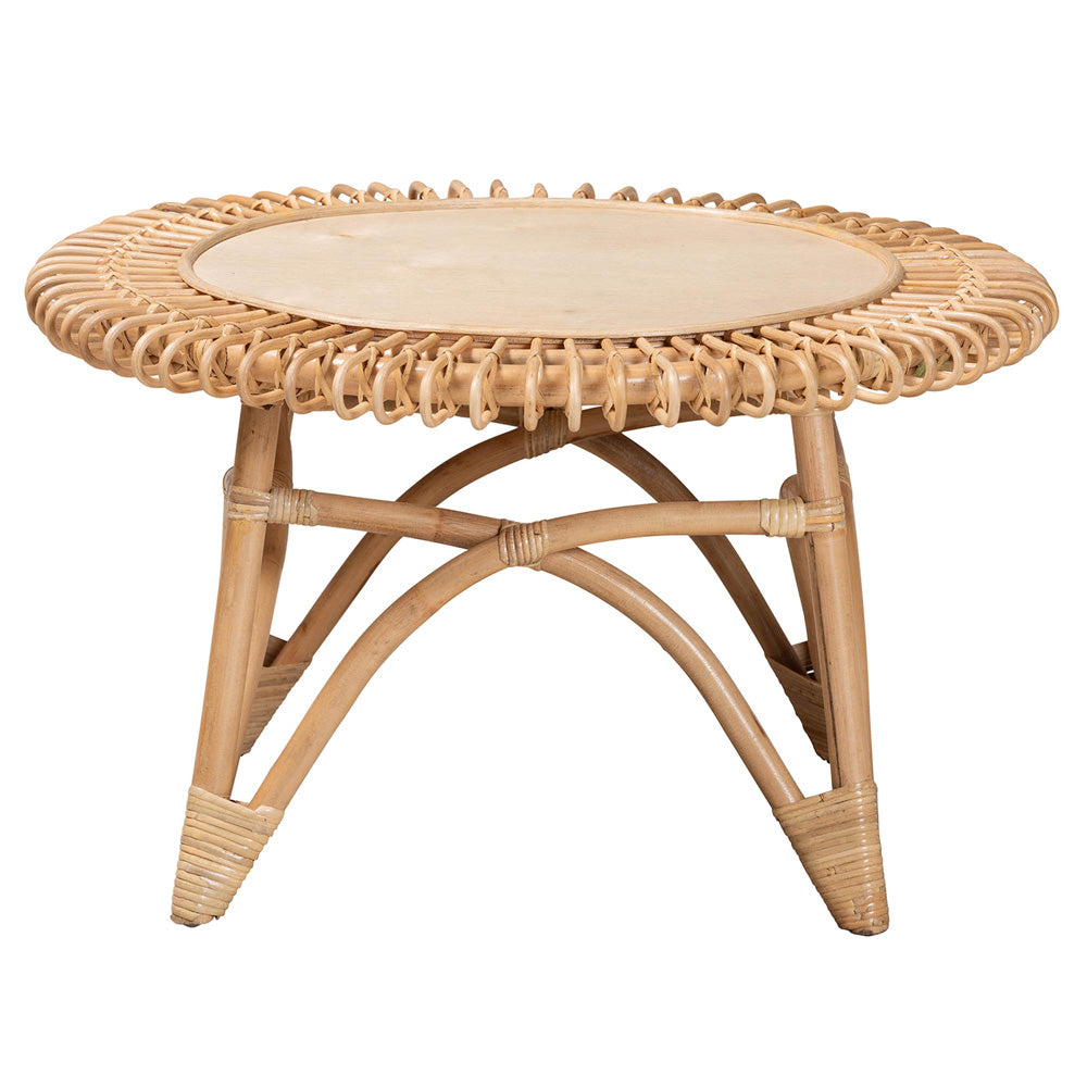 bali & pari - Elani Coffee Table in Natural Brown/Light Brown - DC8012-Rattan-CT view 2