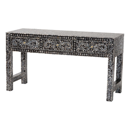 bali & pari - Elara Console Table in Mosaic Black/White - F242-FT16-Console Table view 1