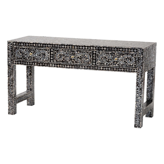 bali & pari - Elara Console Table in Mosaic Black/White - F242-FT16-Console Table view 1