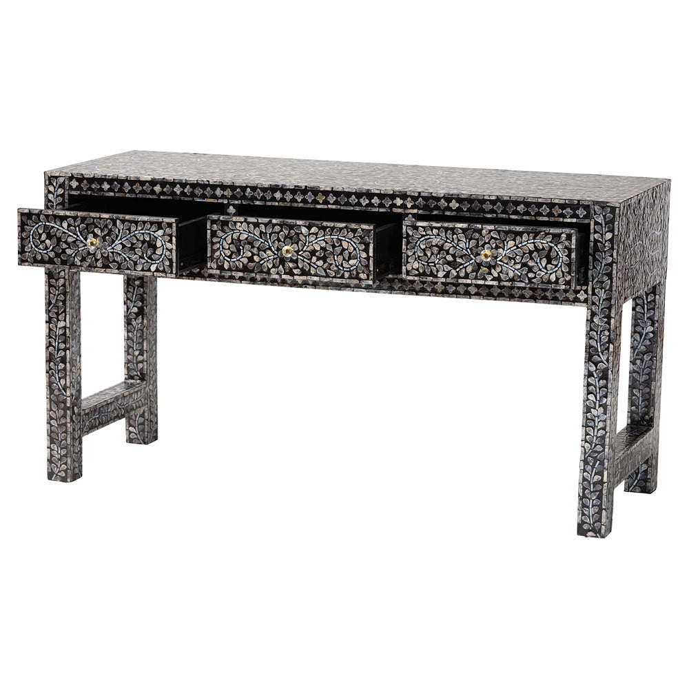 bali & pari - Elara Console Table in Mosaic Black/White - F242-FT16-Console Table view 2