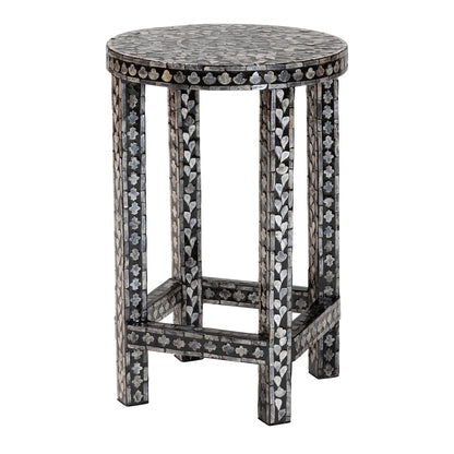 bali & pari - Elara End Table in Mosaic Black/White - F242-FT17-Side Table view 1