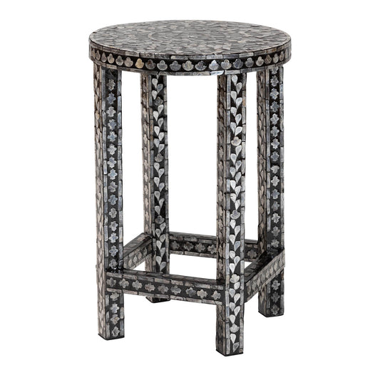 bali & pari - Elara End Table in Mosaic Black/White - F242-FT17-Side Table view 1