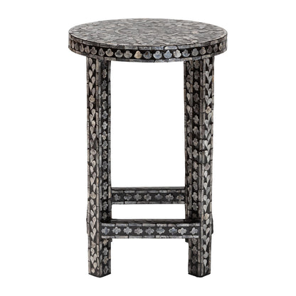 bali & pari - Elara End Table in Mosaic Black/White - F242-FT17-Side Table view 2