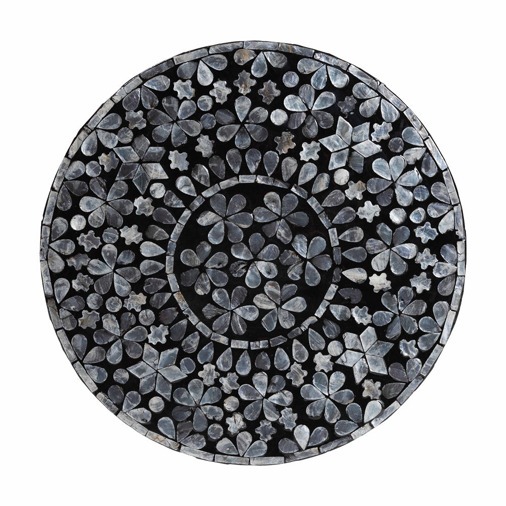 bali & pari - Elara End Table in Mosaic Black/White - F242-FT17-Side Table view 5