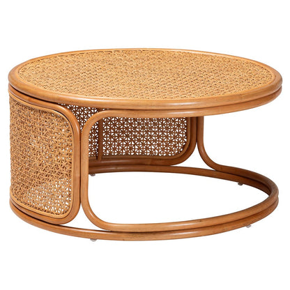 bali & pari - Eldon Coffee Table in Honey - Eldon-Light Honey Rattan-Large-CT view 1