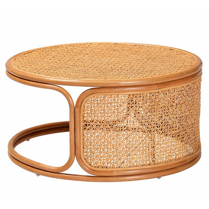 bali & pari - Eldon Coffee Table in Honey - Eldon-Light Honey Rattan-Large-CT view 2