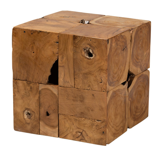 bali & pari - Eldora End Table in Natural Brown - 12738-Teak-ET view 1