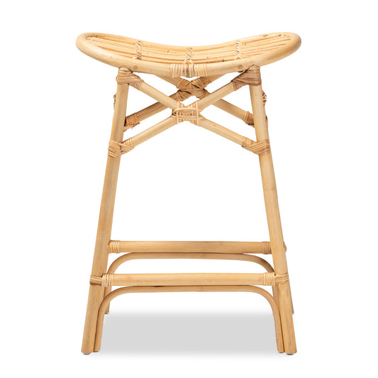 bali & pari - Elgon Counter Stool in Natural Brown - Elgon-Rattan-CS view 2