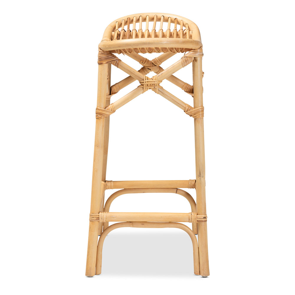 bali & pari - Elgon Counter Stool in Natural Brown - Elgon-Rattan-CS view 3