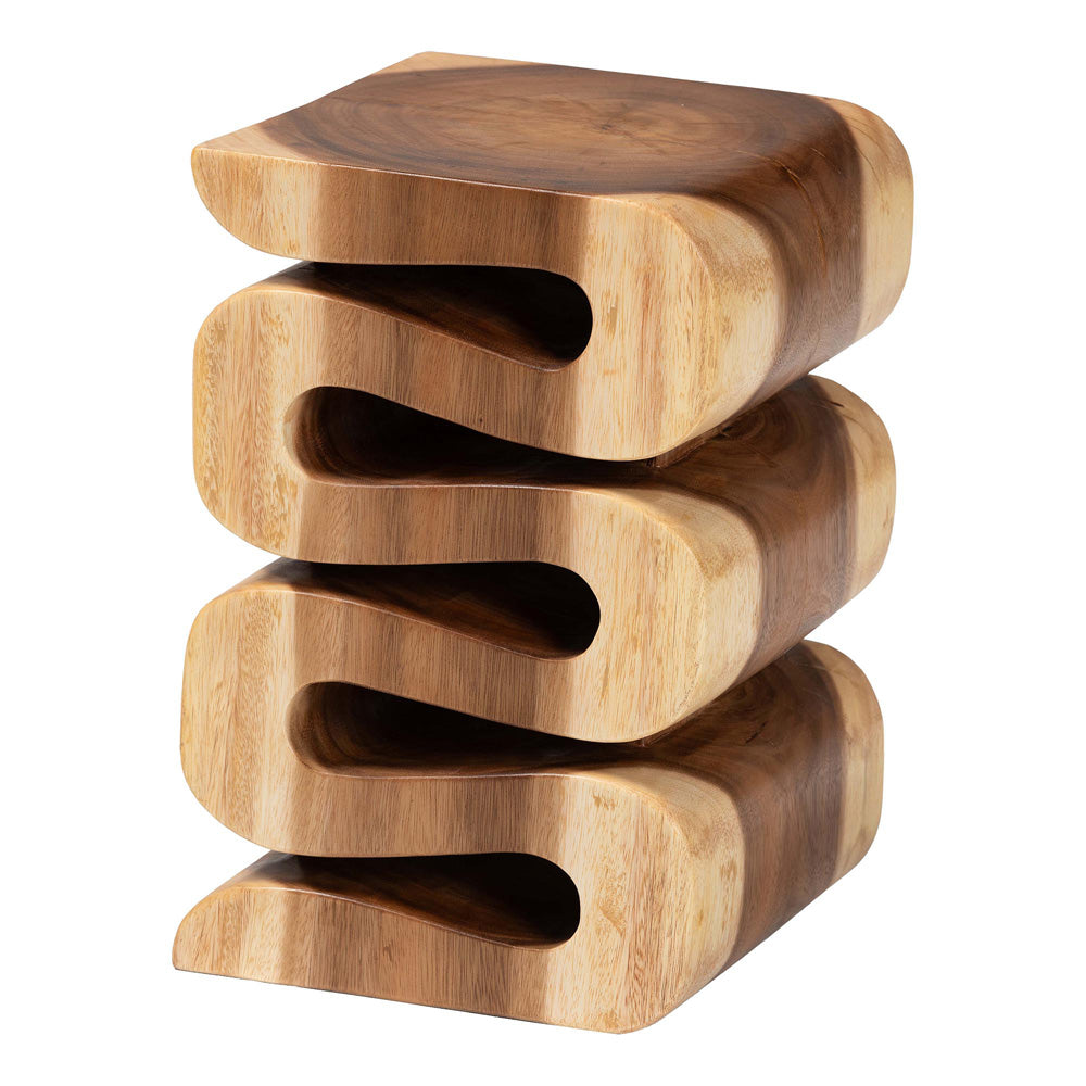 bali & pari - Eliada End Table in Natural Brown - Suar S/T 010-Natural-Side Table view 1