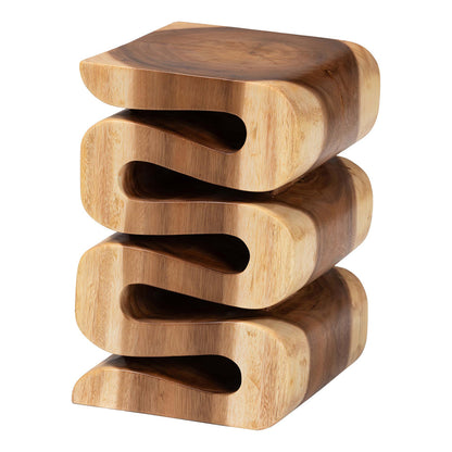 bali & pari - Eliada End Table in Natural Brown - Suar S/T 010-Natural-Side Table view 1