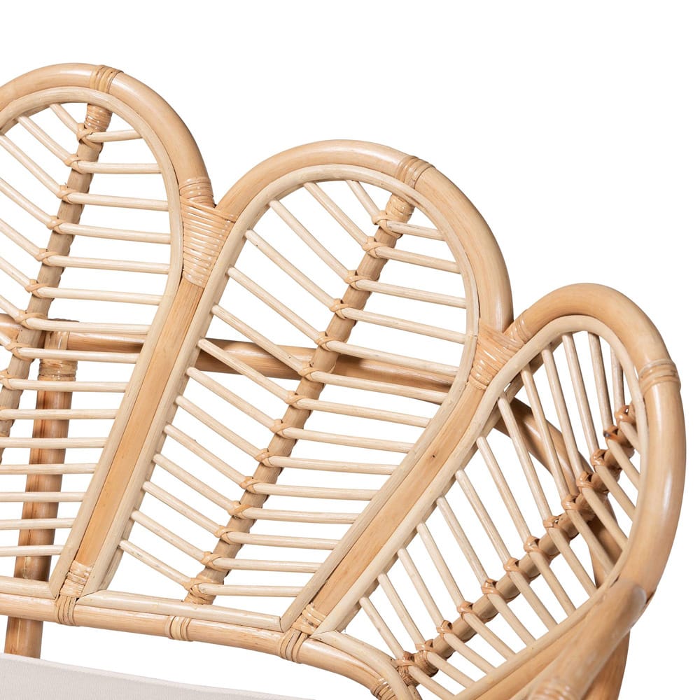 bali & pari - Eliava Bench in Natural Brown - Flower-Natural-Bench view 5