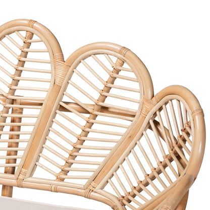 bali & pari - Eliava Bench in Natural Brown - Flower-Natural-Bench view 5