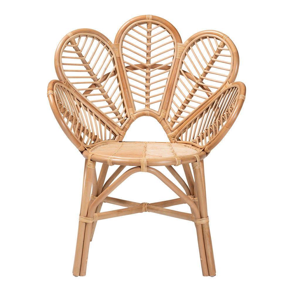 bali & pari - Eliava Chair in Natural Brown - Flower-Natural-AC view 2