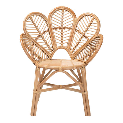 bali & pari - Eliava Chair in Natural Brown - Flower-Natural-AC view 2