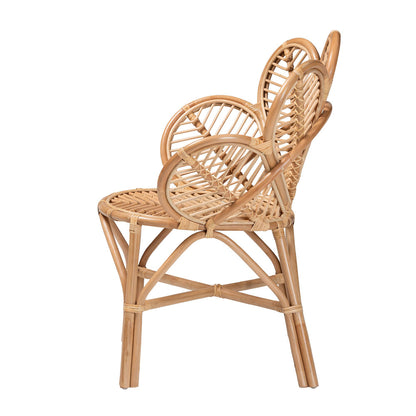 bali & pari - Eliava Chair in Natural Brown - Flower-Natural-AC view 3