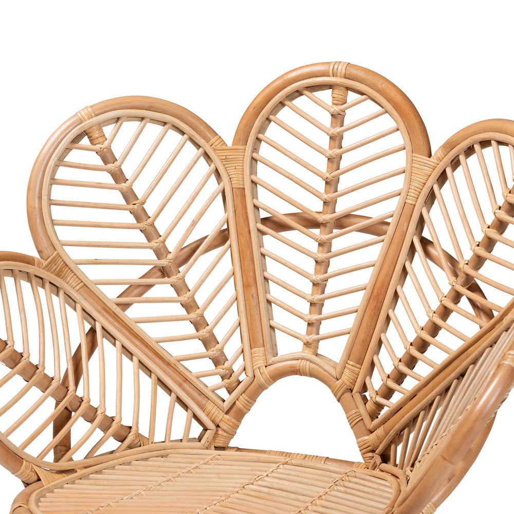 bali & pari - Eliava Chair in Natural Brown - Flower-Natural-AC view 5
