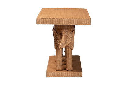 bali & pari - Elissa Console Table - Elephant-Light Honey Rattan-Console Table view 3
