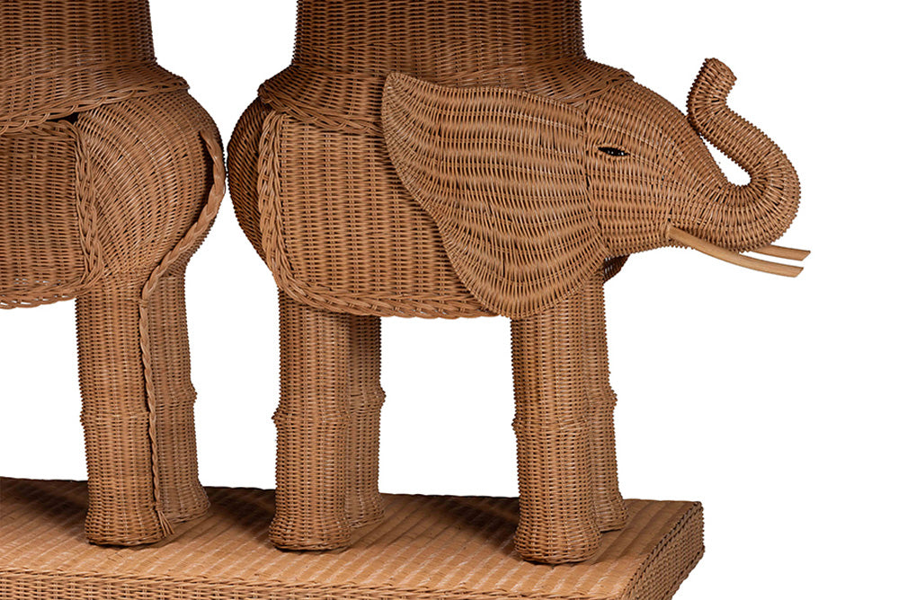 bali & pari - Elissa Console Table - Elephant-Light Honey Rattan-Console Table view 4