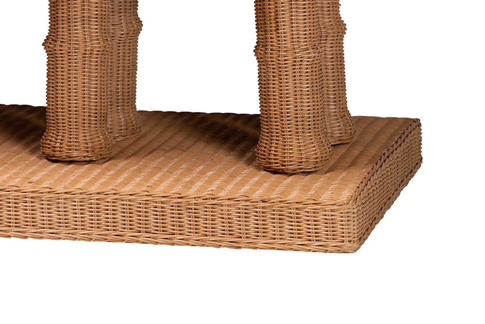 bali & pari - Elissa Console Table - Elephant-Light Honey Rattan-Console Table view 6
