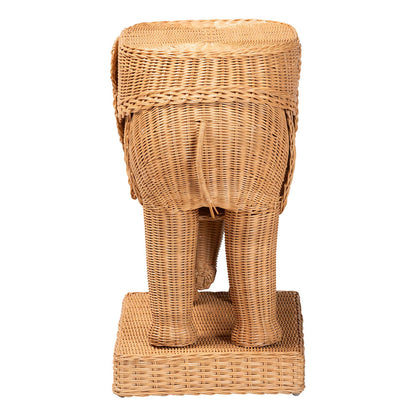 bali & pari - Elissa End Table in Light Honey - Elephant-Light Honey Rattan-ET view 3