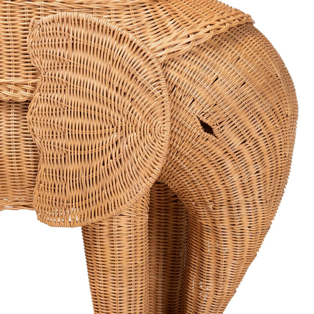 bali & pari - Elissa End Table in Light Honey - Elephant-Light Honey Rattan-ET view 4