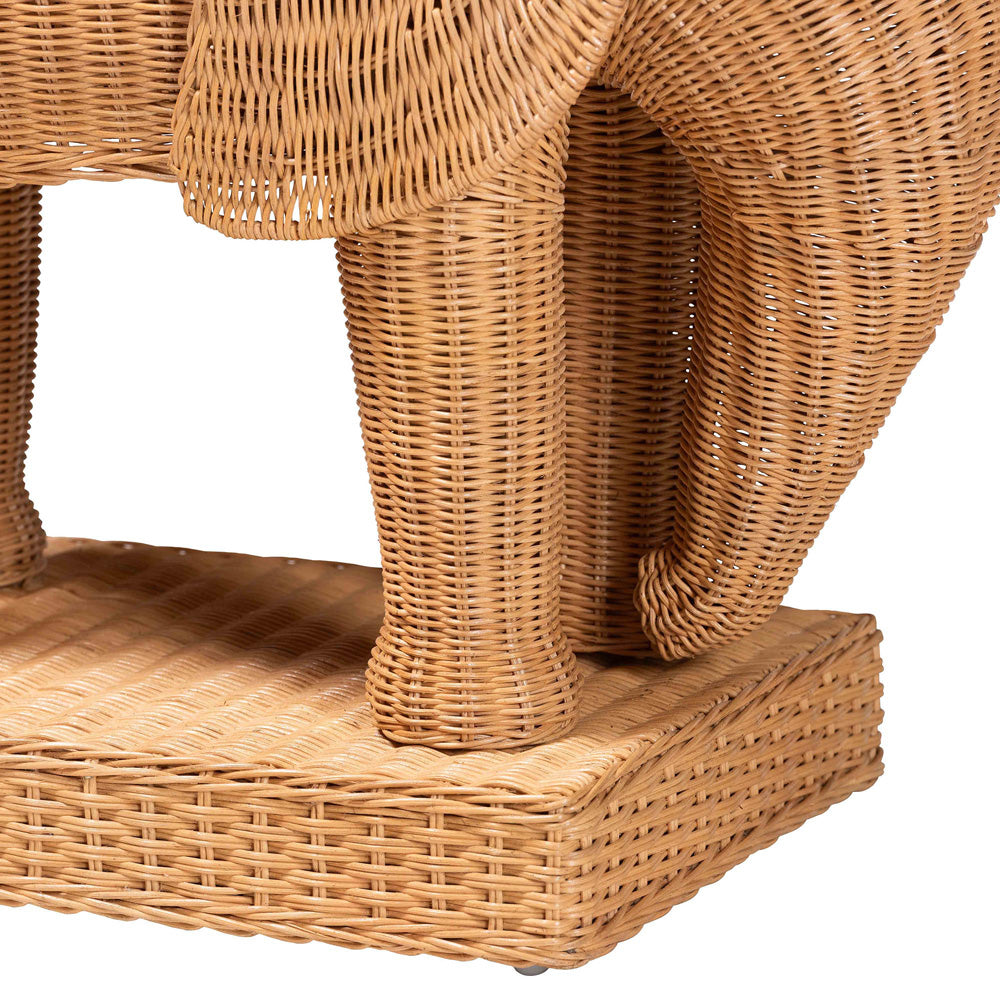 bali & pari - Elissa End Table in Light Honey - Elephant-Light Honey Rattan-ET view 5