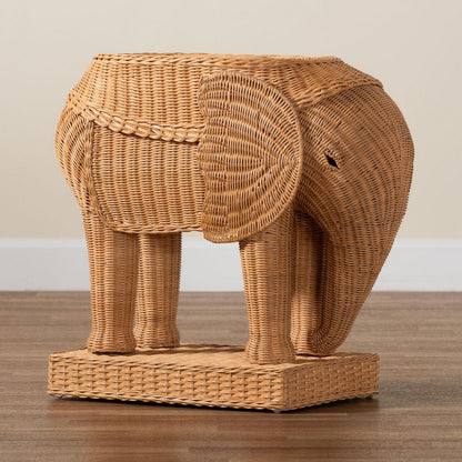 bali & pari - Elissa End Table in Light Honey - Elephant-Light Honey Rattan-ET view 8