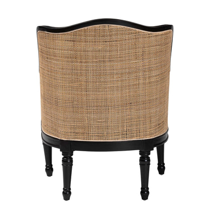 bali & pari - Elizette Chair in Beige/Black - SEA689-Black wood-BM02/White-F00 view 4