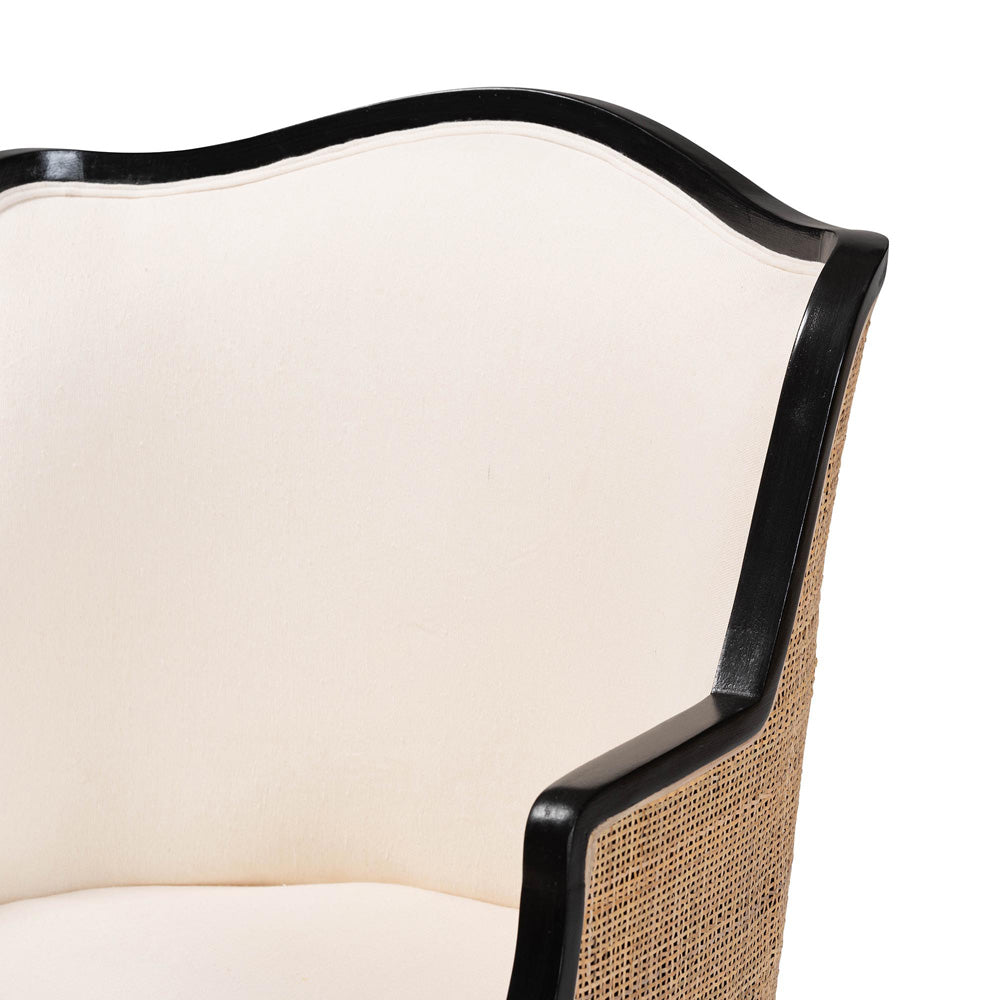 bali & pari - Elizette Chair in Beige/Black - SEA689-Black wood-BM02/White-F00 view 5